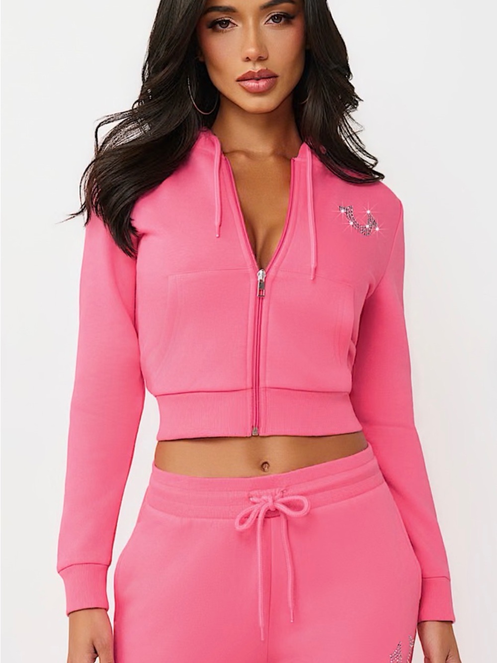 NWT - True Religion World Tour Shrunken Zip hoodie